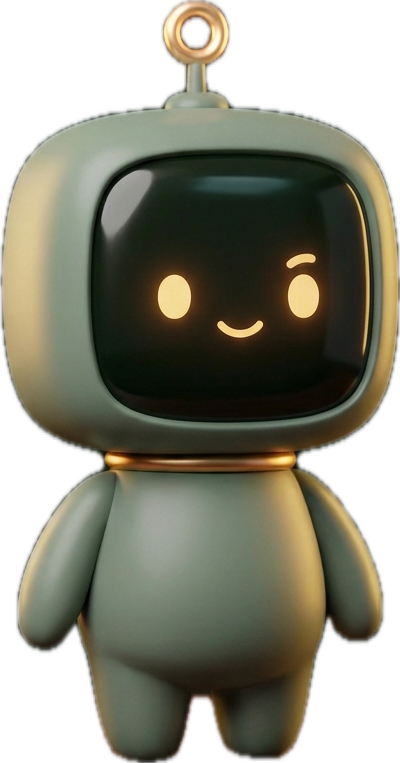 Axio, le robot vert sauge à tête-écran qui dirige l'équipe d'agents IA d'ISAXIO